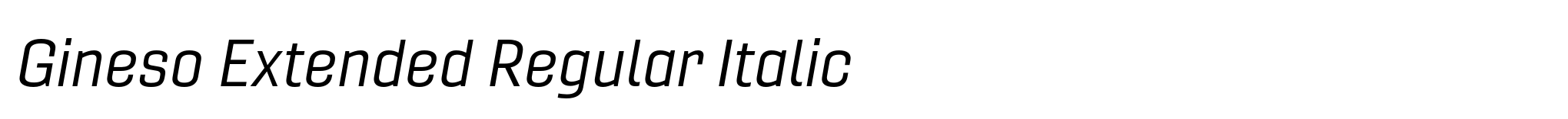 Gineso Extended Regular Italic image